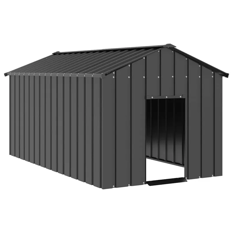 Hundehütte con tetto 114x202x101 cm acciaio zincato