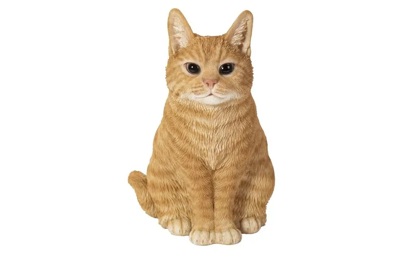 Vivid Arts Dekofigur Katze Sitzend, 19.5 cm, Orange