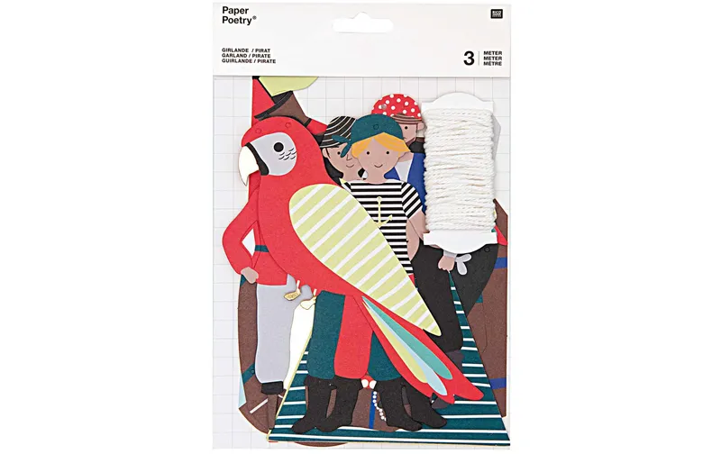 Rico Design Girlande Piraten 3 m, multicolour