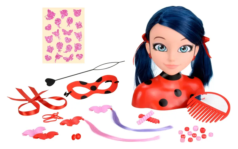 BANDAI Beauty Miraculous Deluxe Frisierkopf Ladybug set