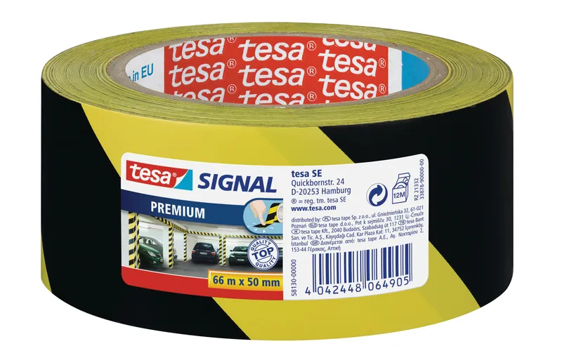 tesa Markierungsband Signal 66 mx 50 mm nero/Gelb