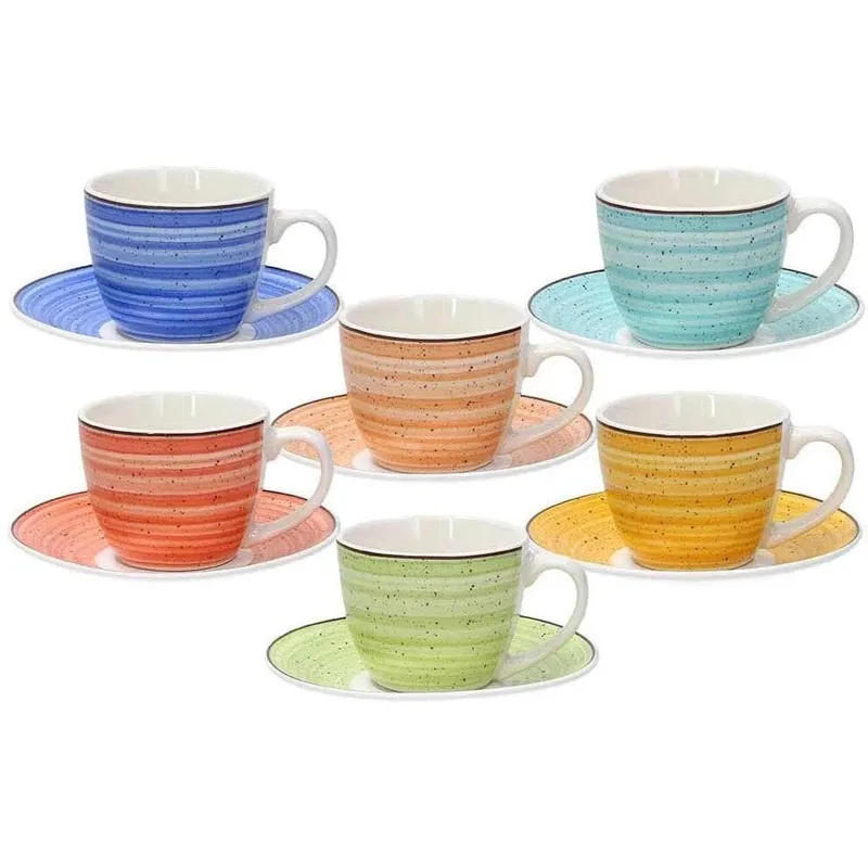 Tognana Espressotasse Kaleido 80 ml, 6 Stück, Mehrfarbig