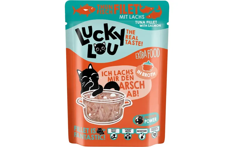 Lucky Lou Extra Food Thunfisch & Lachs in Sud, 70 g