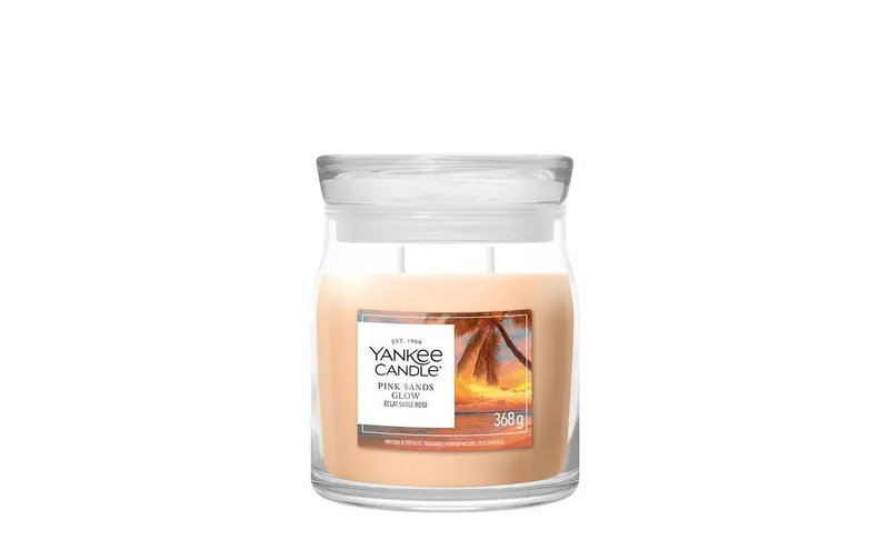 Yankee Candle Signature Candela Profumata Pink Sands Glow Signature Vaso Medio