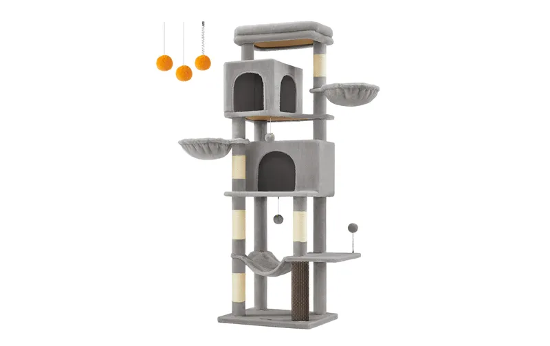 Feandrea Kratzbaum for Wohnungskatzen 178 cm, Taubengrau