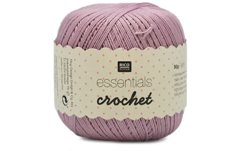 Rico Design Häkel- e Strickgarn Essentials Crochet 50 g, rosa