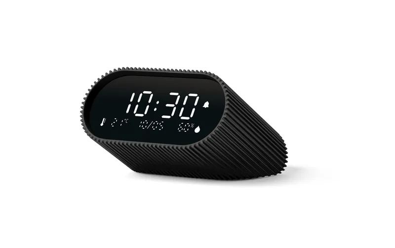 Lexon Digitalwecker Ray black matt