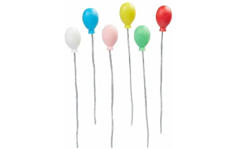 HobbyFun Mini-Figur Luftballons 1.6 x 2.4 cm, 6 pezzi