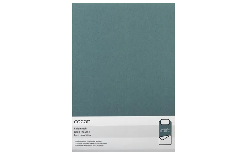 COCON Fixleintuch Jersey 90-100 x 200 cm, Eukalyptusgrün