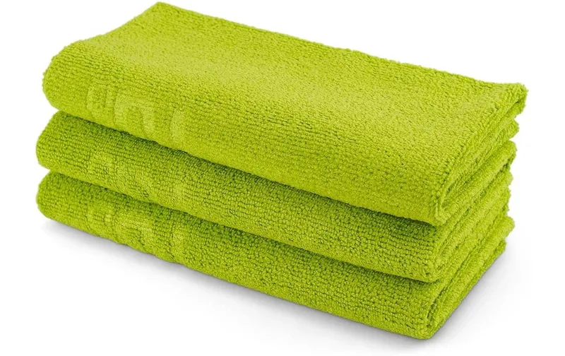 21CARS Edgeless Mikrofaser-Handtuch 3er-Set 40 x 40 cm vert