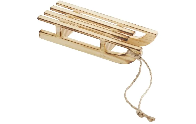 HobbyFun Mini-Utensilien Schlitten Hellbraun