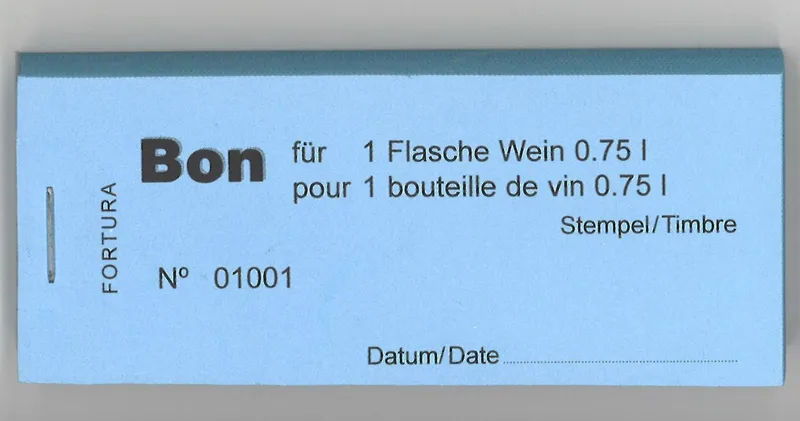 Bon per 1 Flasche Wein 7.5dl