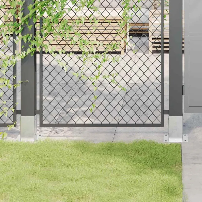 Pfostenträger Quadratisch 12 Stk. Silber 81x81mm Stahl Verzinkt