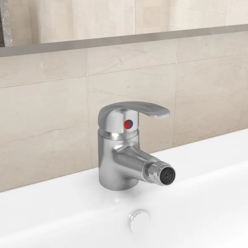 Mitigeur de bidet de salle de bain Argenté 13x12 cm