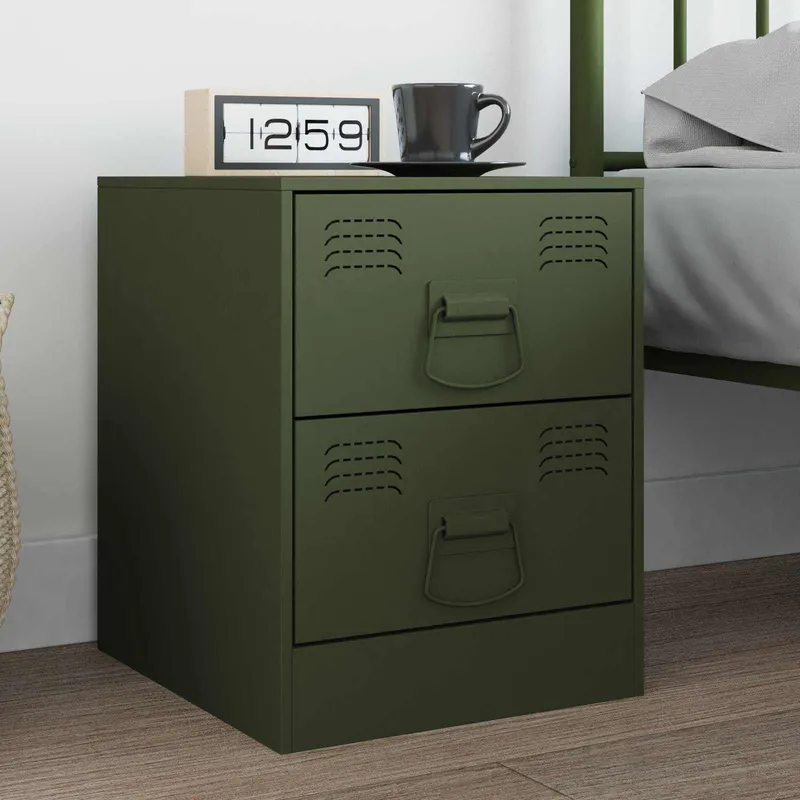 Poignées de Meuble 12 pc Vert olive 85 x 45 mm Métал