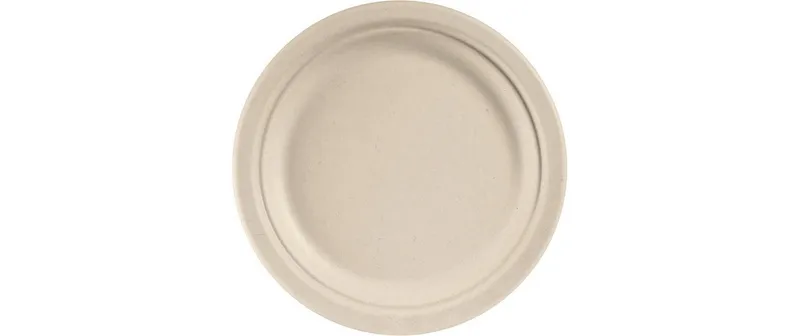 Duni Einwegteller Bagasse 22 cm 50 Stück, Beige