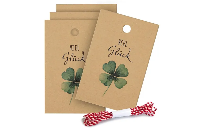brun + Company Geschenkremorque Viel Glück 5 pièces, brun