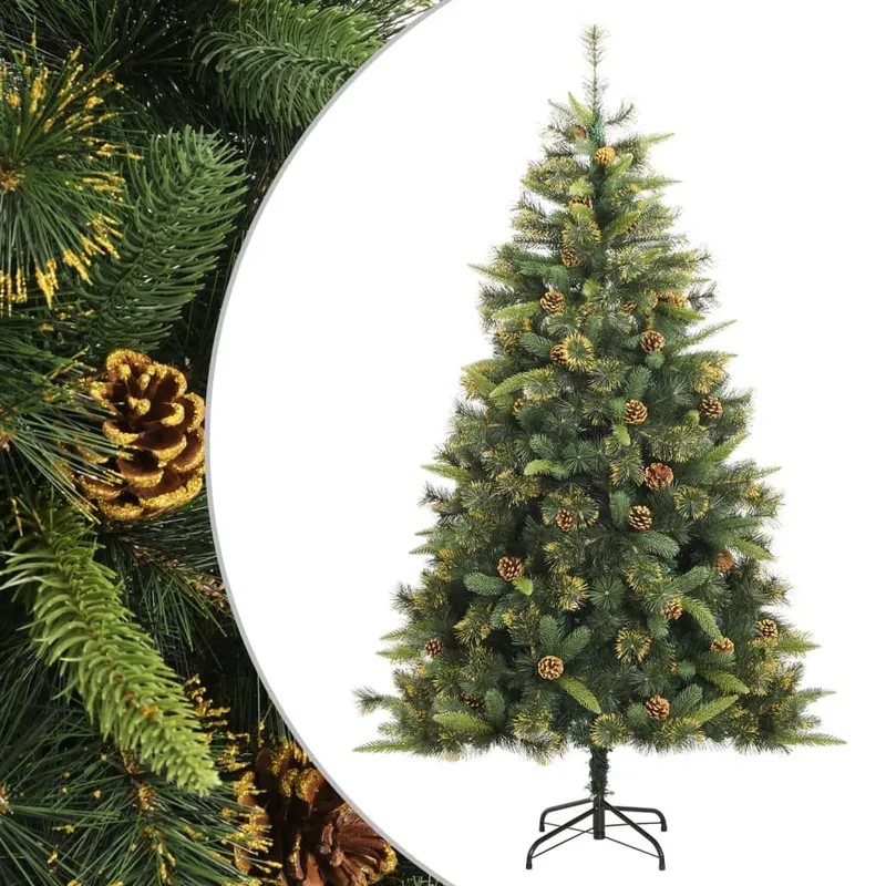 artificiale Weihnachtsbaum Klappbar mit Zapfen 180 cm
