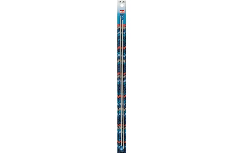 Prym Jackenstricknadel Alu, gris 3.00 mm, 40 cm, Karte 2 pièces