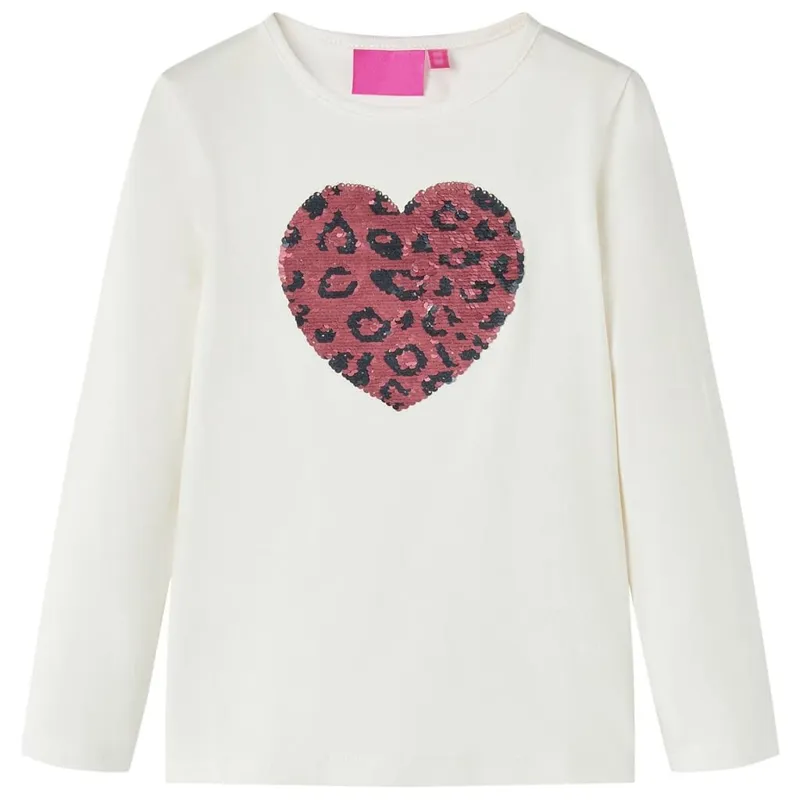 T-shirt enfants à manches longues écru 116