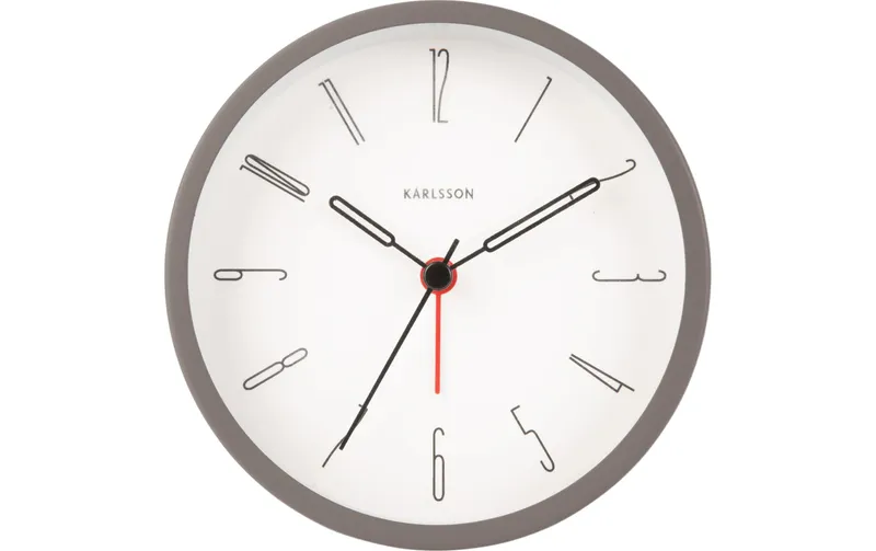 KARLSSON Klassischer Wecker Belle Numbers 11 cm, grey