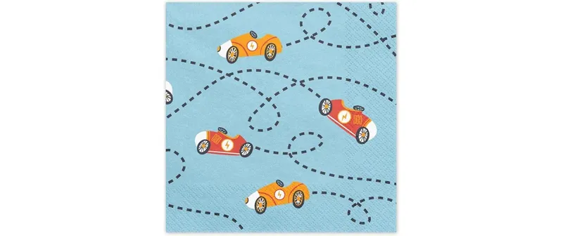 Partydeco Papierservietten Auto Gold, 33 x 33 cm, 12 pieces