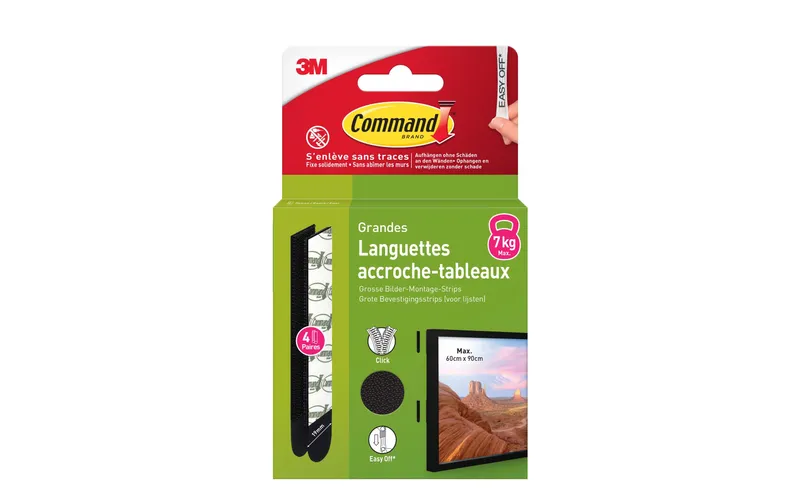 Command Klebepad Command L, 4 pieces, black