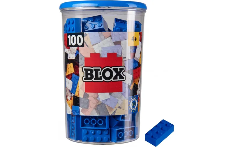 BLOX Bausteine 100 blaue 8er Steine
