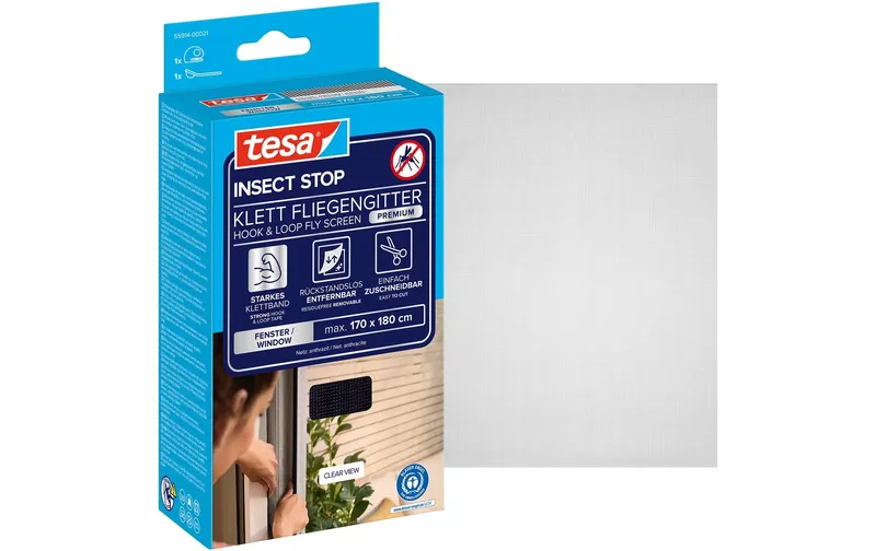 tesa Fliegengitter Insect Stop Comfort Fenster 1.7 x 1.8m