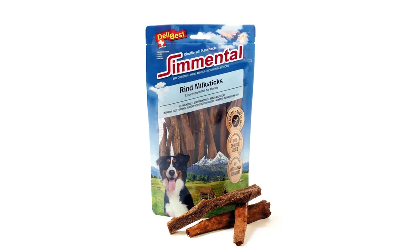 DeliBest Kausnack Simmental Rind Milksticks, 200 g