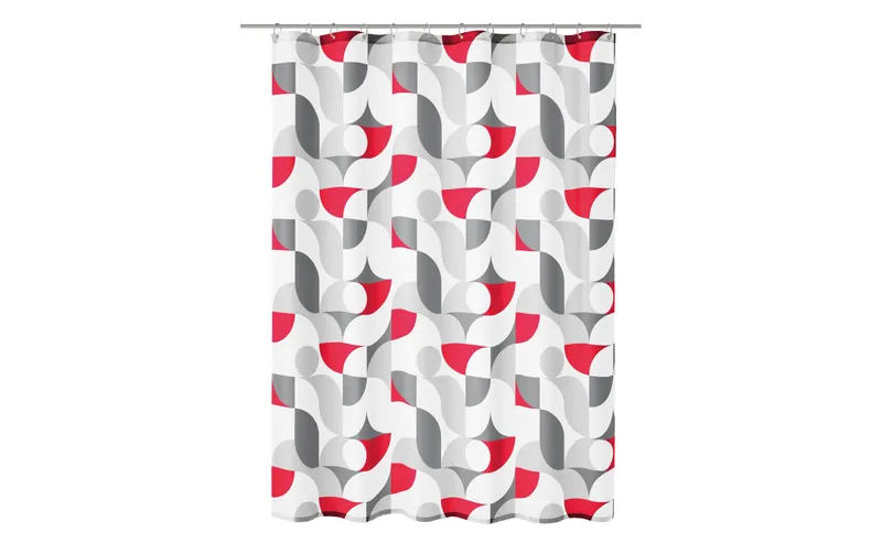 Kleine Wolke Duschvorhang Tess 180 x 200 cm, rosso