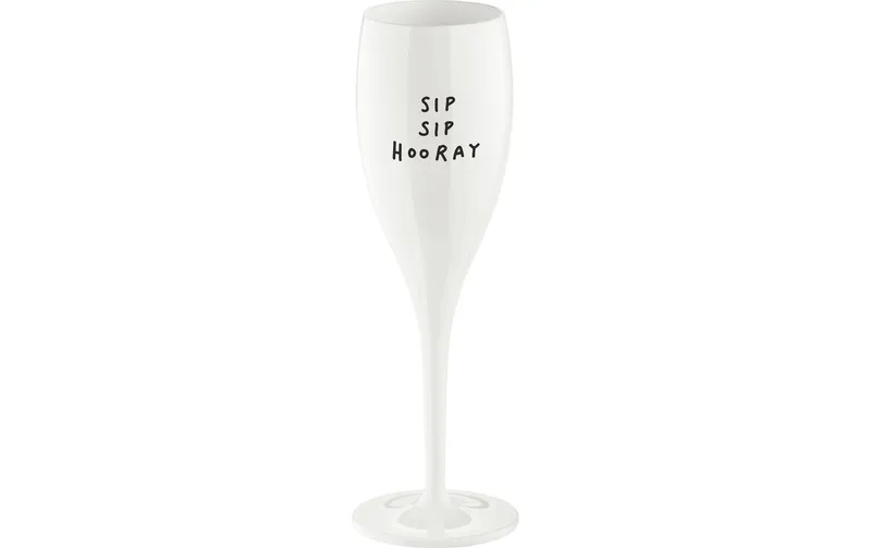 Koziol Sektglas Sip Sip Hooray 100 ml, 1 pezzi, bianco