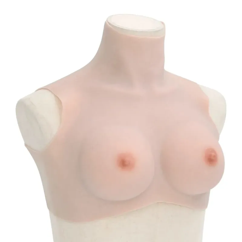 Plastron en silicone caucasien coupe C