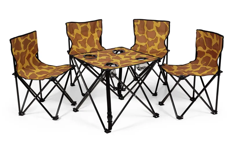 Zebraffo Ensemble de camping Girafe 5 pièces pour enfants