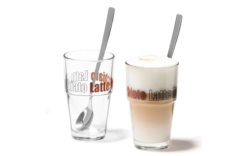 LEONARDO Latte Macchiato Becher 410 ml, 2 pezzi, trasparente