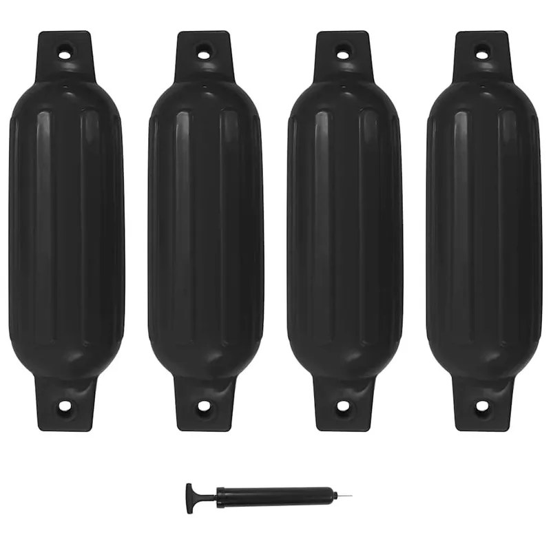 Bootsfender 4 Stk. nero Ø 11x40 cm PVC