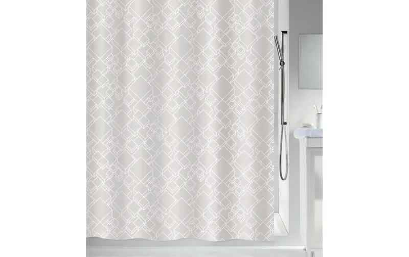 spirella Duschvorhang Peer 180 x 200 cm, grey/white