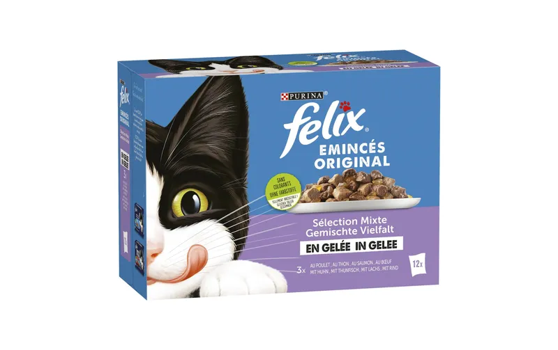Felix Nassfutter Fleisch & Fisch in Gelée, 12 x 85 g