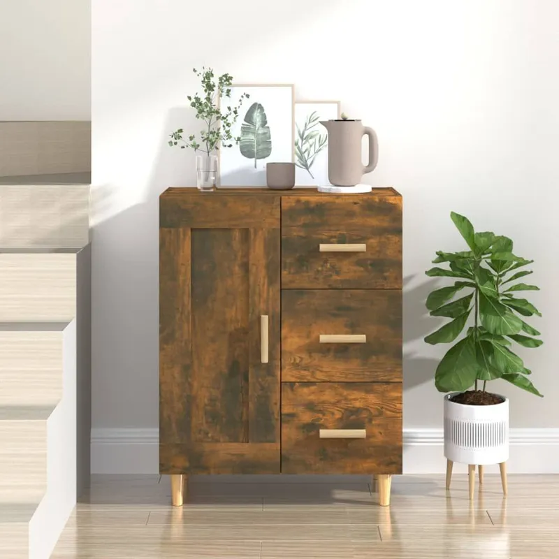 Sideboard Räuchereiche 69,5x34x90 cm engineered wood