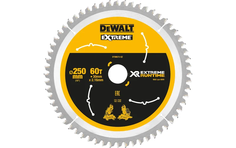 DEWALT Kreissägeblatt 250 x 30 mm, 60 WZ/FZ