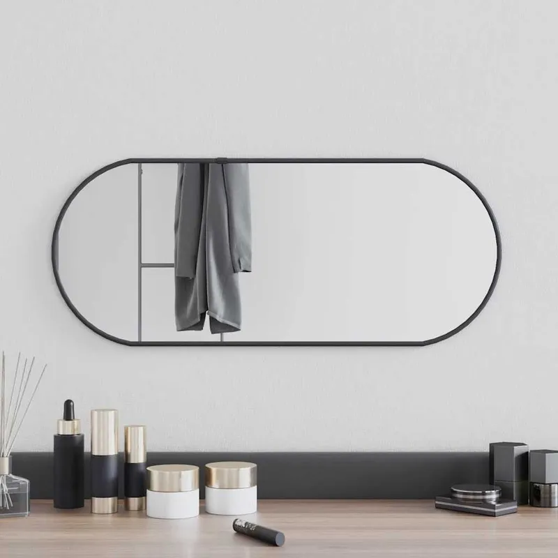 Wandspiegel nero 60x25 cm Oval