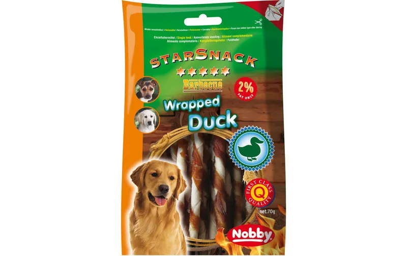 Nobby Kausnack StarSnack Barbecue Wrapped Duck, 70 g