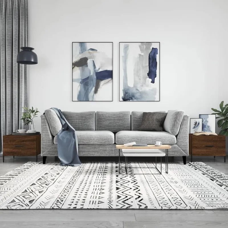 Couchtische 2 Stk. marrone Eichen-Optik 50x50x40 cm derivato del legno