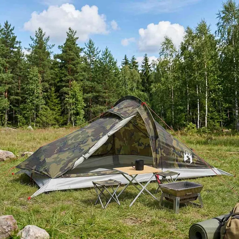 Trekkingzelt 4 Personen Tarnung