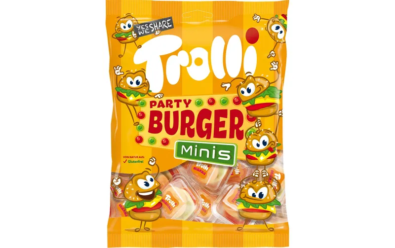 Trolli Gummibonbons Mini Burger 100 g