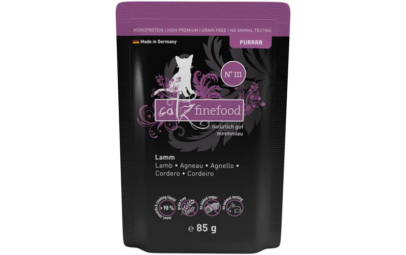 catz finefood Nassfutter Purrrr No.111 Lamm, 85 g
