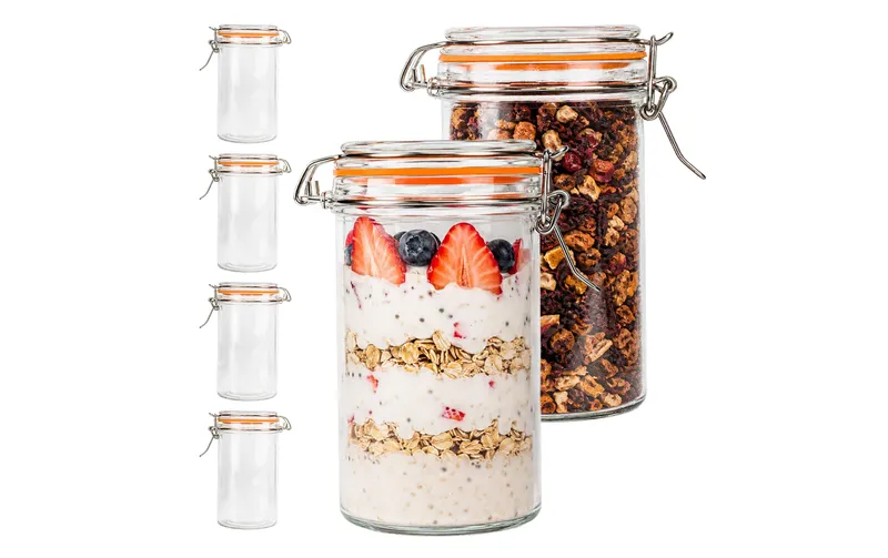 relaxdays Einmachglas 500 ml, 6 Stück