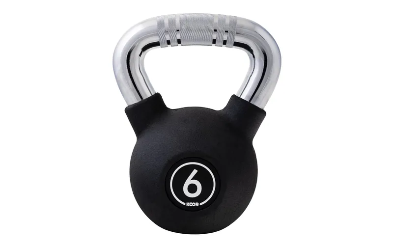 KOOR Kettlebell 6 kg, Schwarz