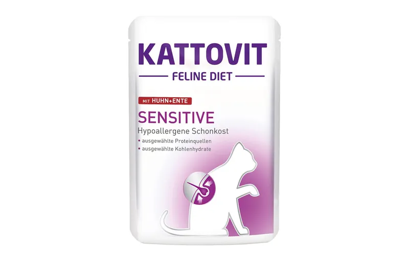 Kattovit Nassfutter Sensitive Huhn und Ente, 85 g