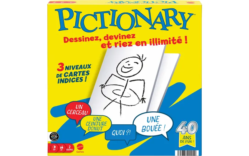 Mattel Spiele Familienspiel Pictionary Core, FR